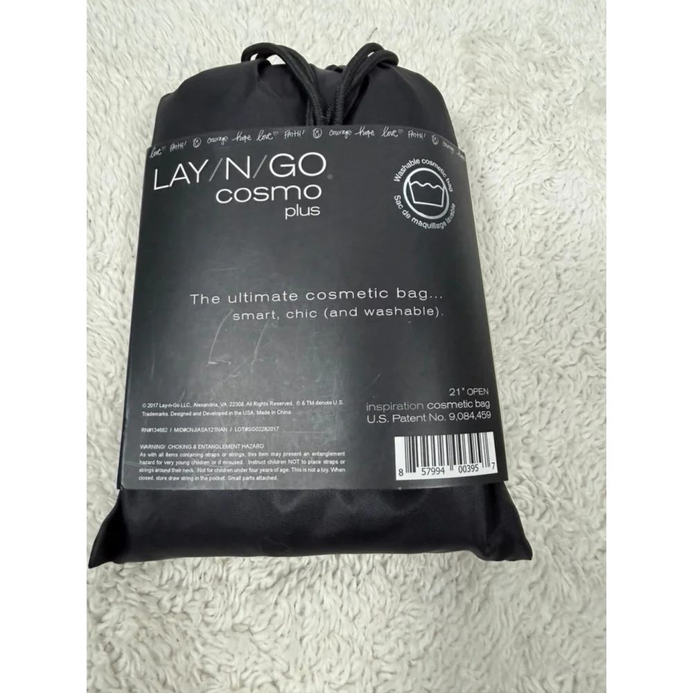 Lay-n-Go Cosmo Plus Drawstring Cosmetic Bag Black 21